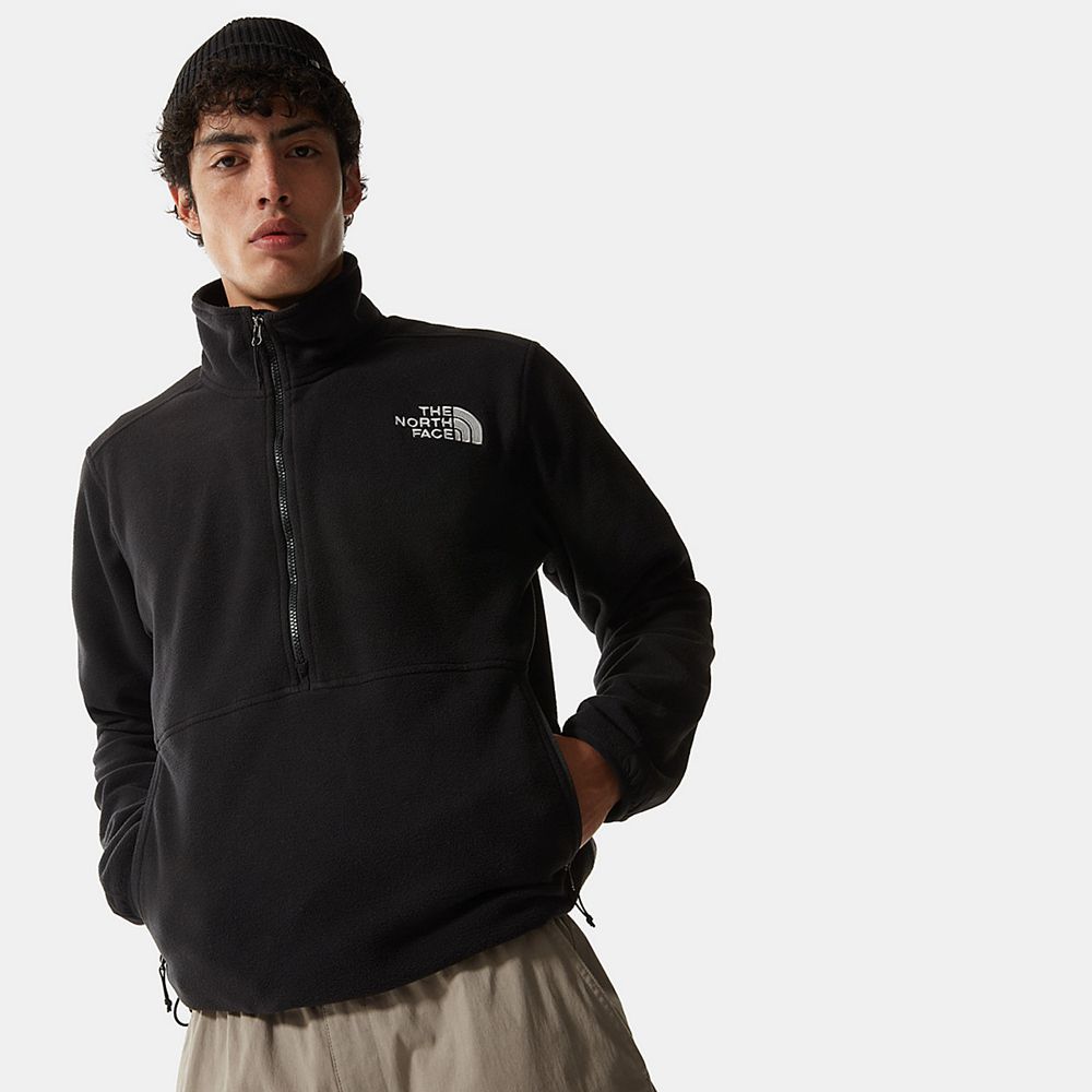 The North Face Fleece Mens Australia - The North Face Tka Kataka ½ Zip Black (JOU-638904)